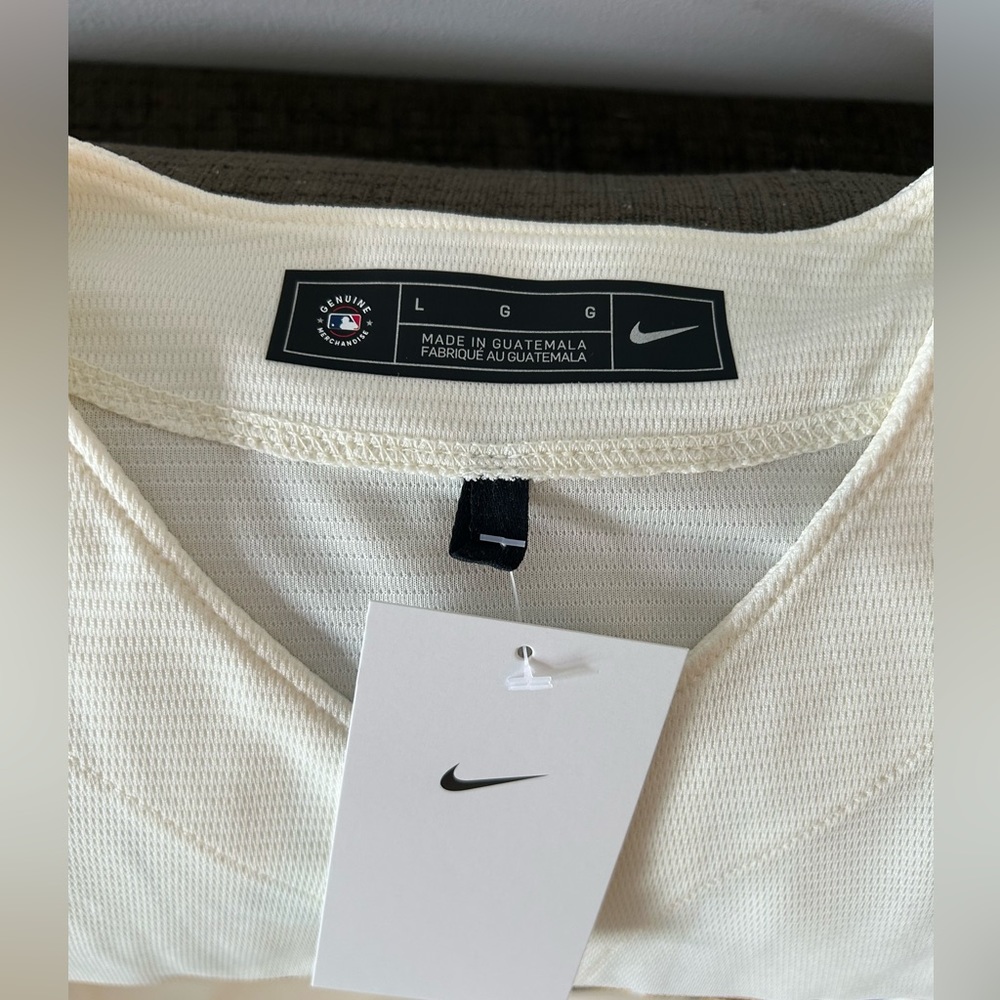 Nike Milwaukee Brewers Baseball MLB Cream Jersey Men’s Size: Large - Picture 4 of 6